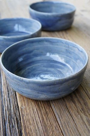 handgetöpferte Müsli oder Pasta Bowl , Keramik Schale für Müsli, Pasta oder Suppe, Salat